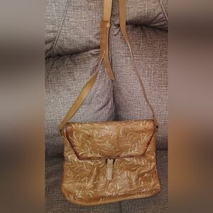 Paradox Tan Embroidered Shoulder Bag